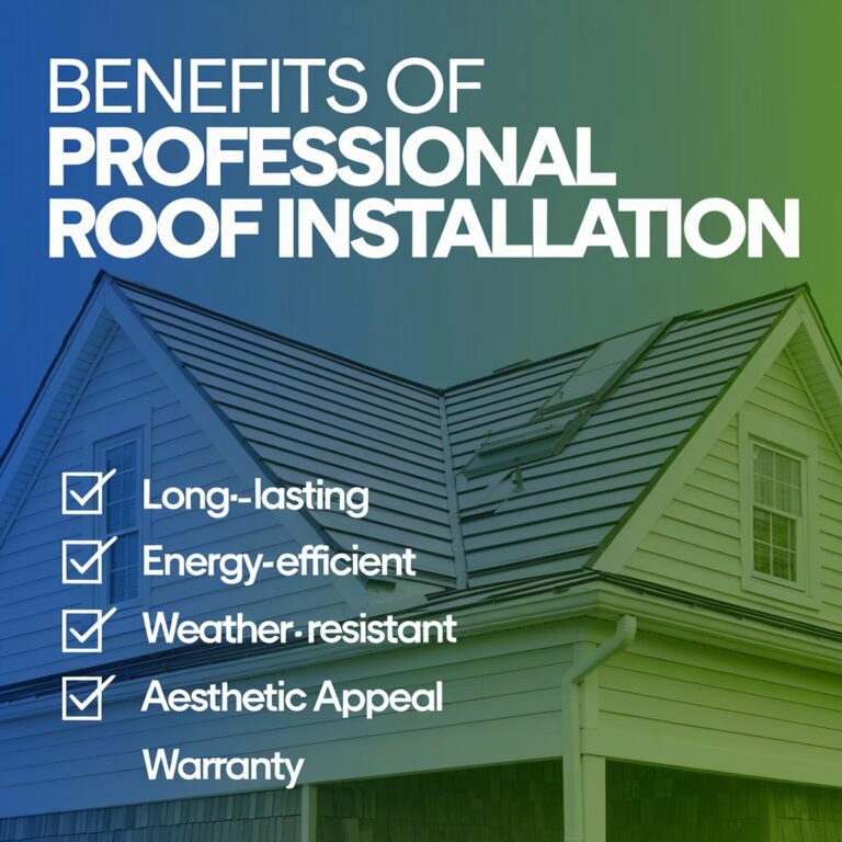 Benefits of Professional Roof Installation graphic