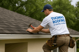 thomas roofing man in tshirt